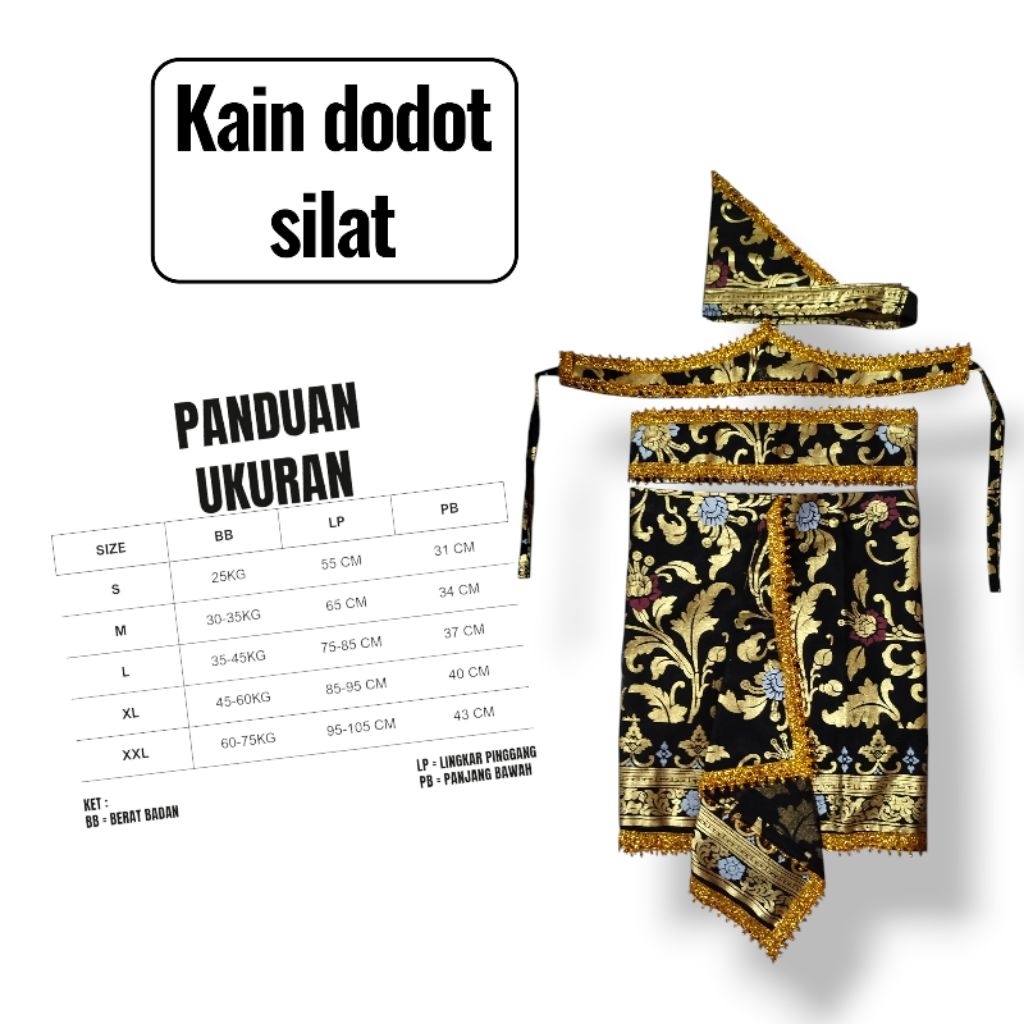 kain sembong silat / dodot silat / kain sembong / aksesoris pencak silat