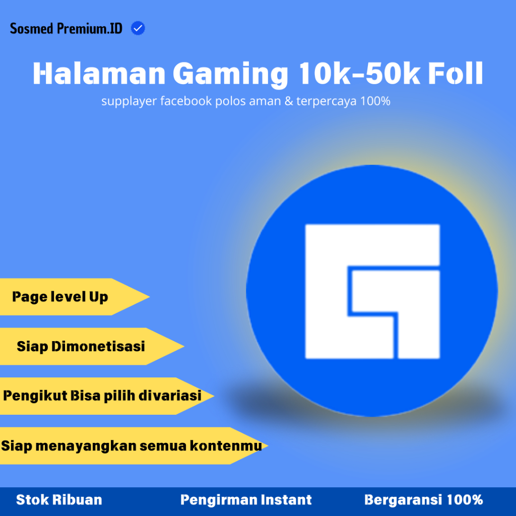 Jual Halaman Atau Fanspage Gaming RIbuan Followers Real Aktif Indonesia | Sosmed Premium.ID