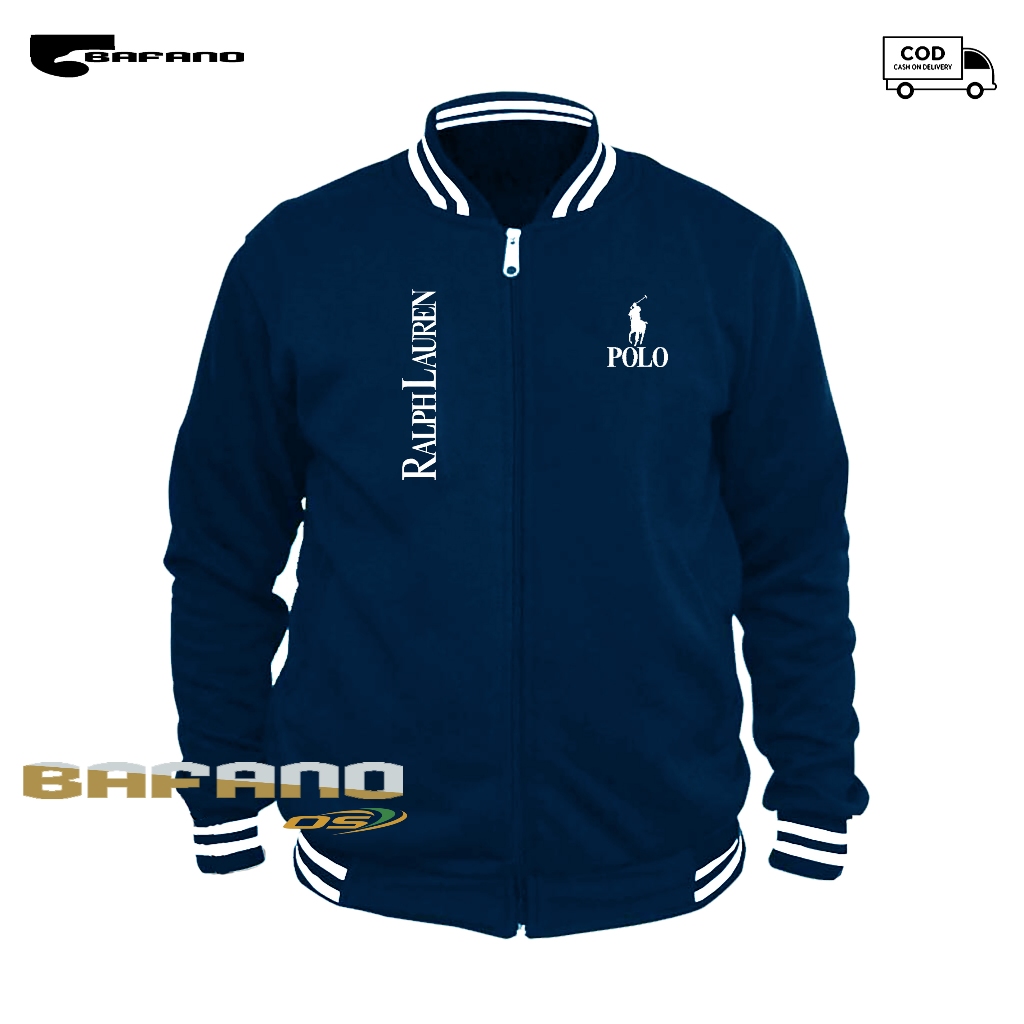 COD jaket varsity Polo KD Kirka text Putih jaket casual formal musim dingin keren katun lembut nyama