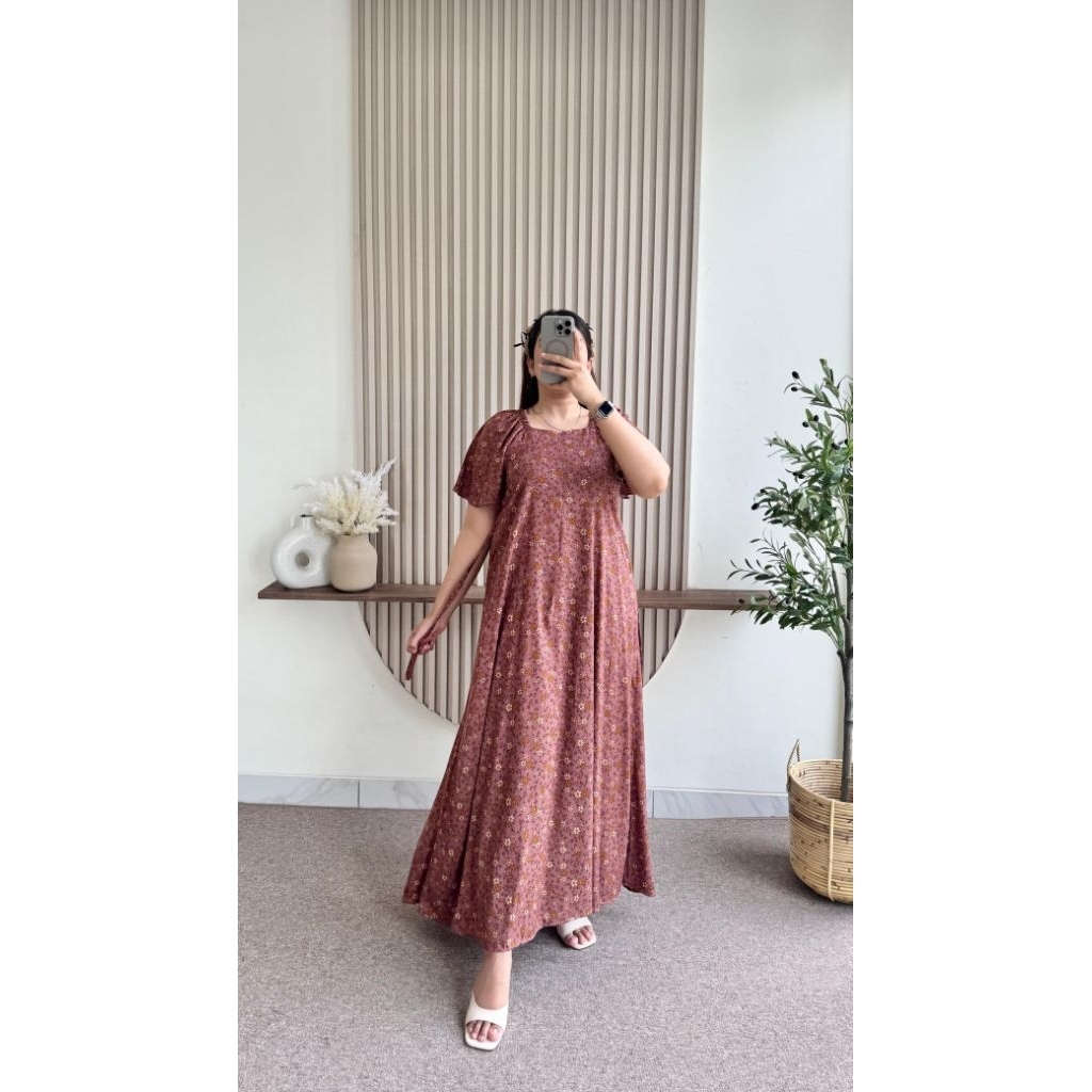 Daster Lengan Pendek Motif Kekinian Yuri Dress Annisa Fashion