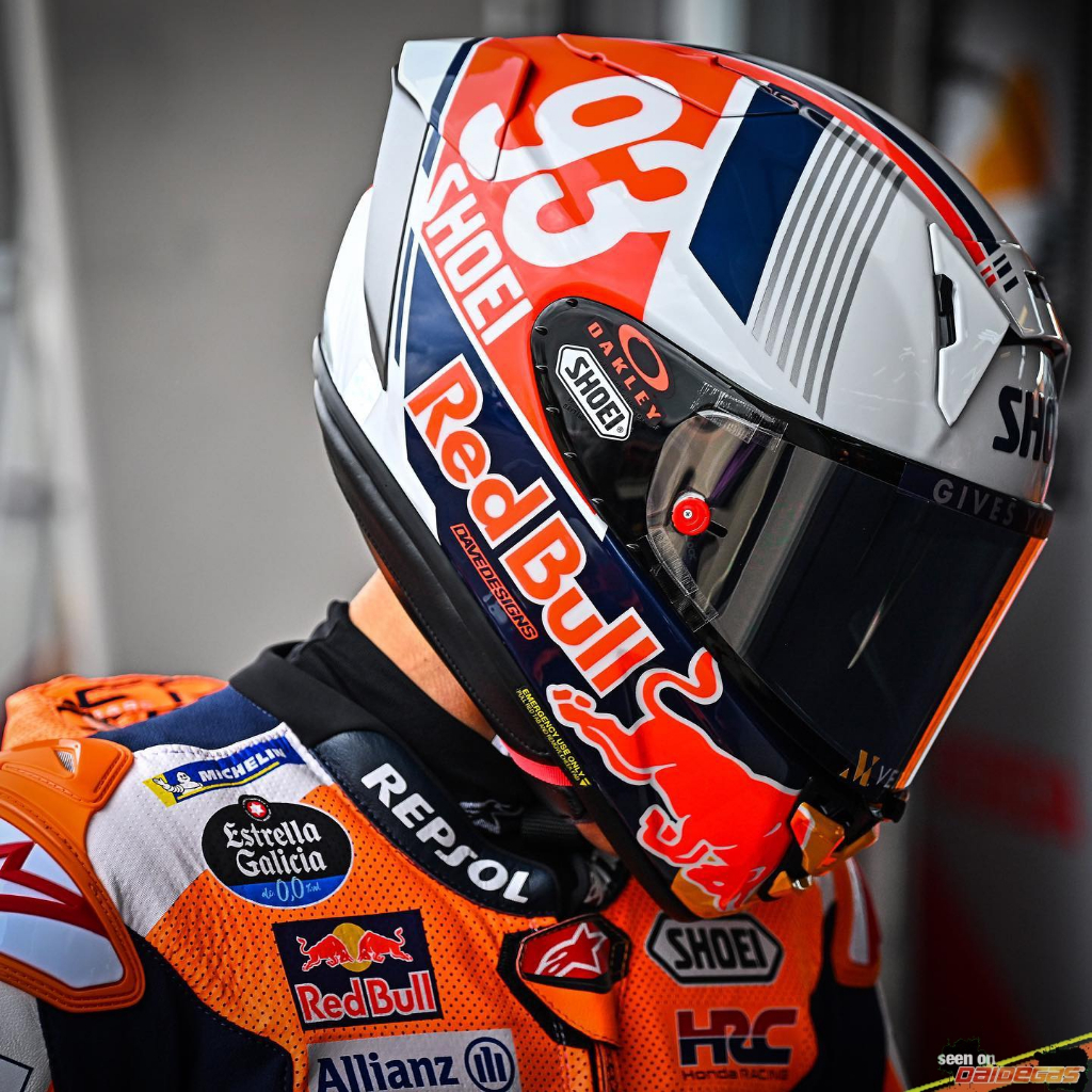 STIKER & WATER DECAL HELM MOTIF SHOEI MARC MARQUES SACHSENRING