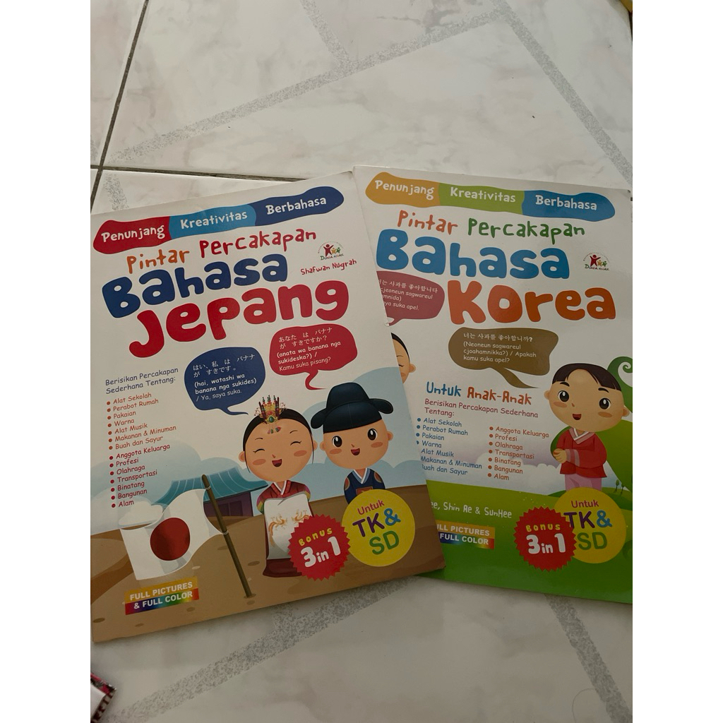 buku bahasa jepang korea anak