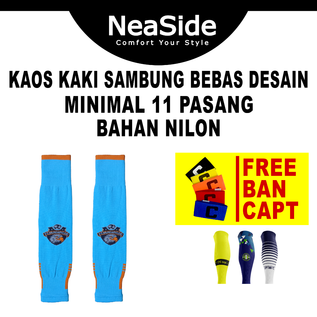 Kaos Kaki Sambung Custom Sleeve Bola Futsal Rajut Tebal