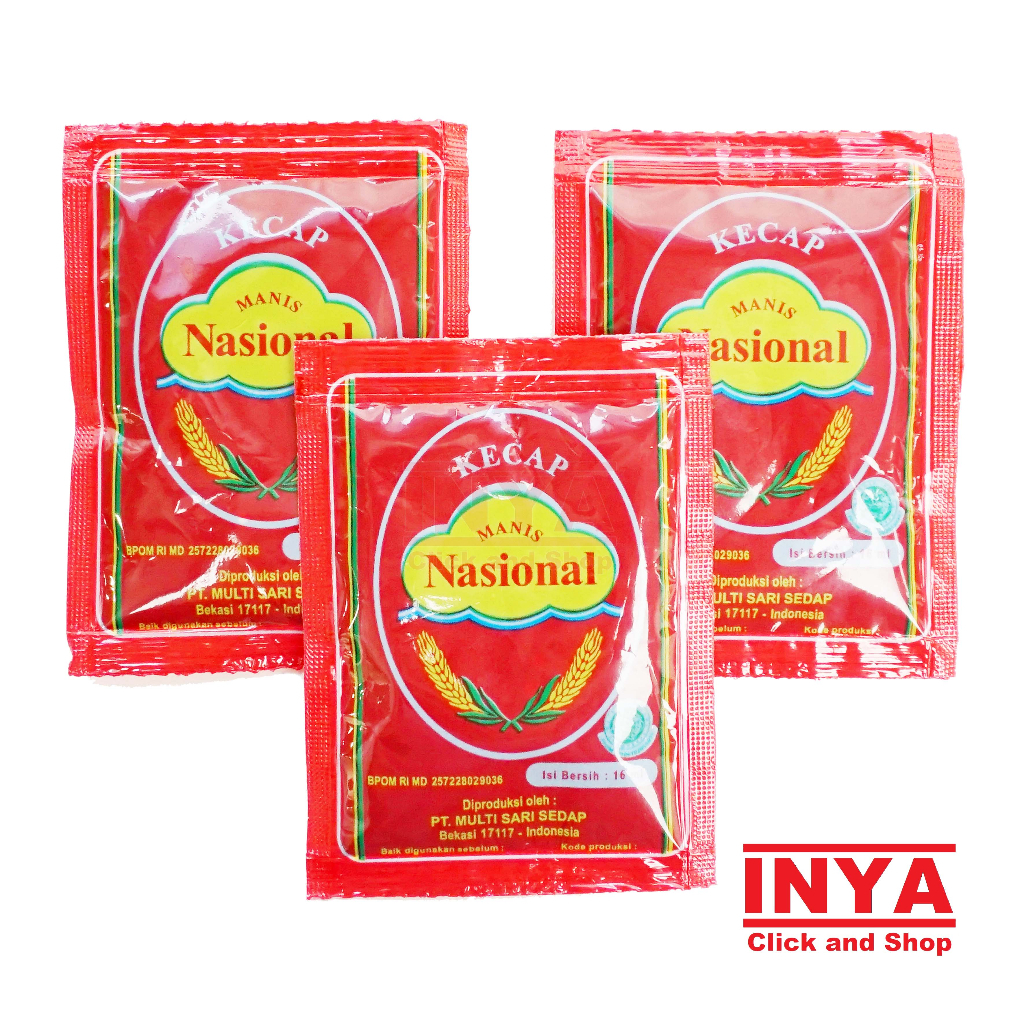 Kecap Nasional Sachet Perpack Isi 16ml X 18 Sachet - Kecap Nasional Sachet / Kecap Nasional Sachet