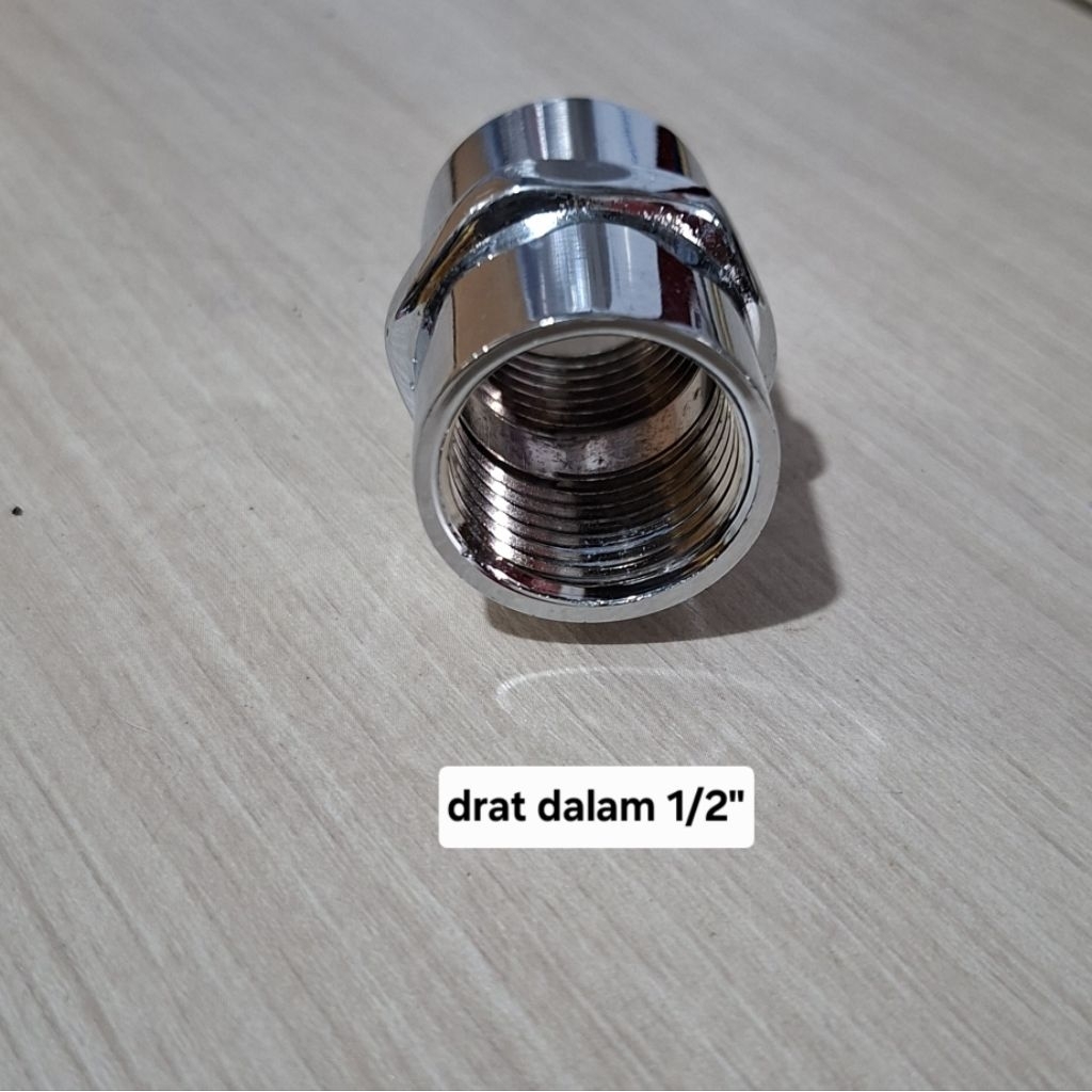 Double nepel drat dalam 1/2"