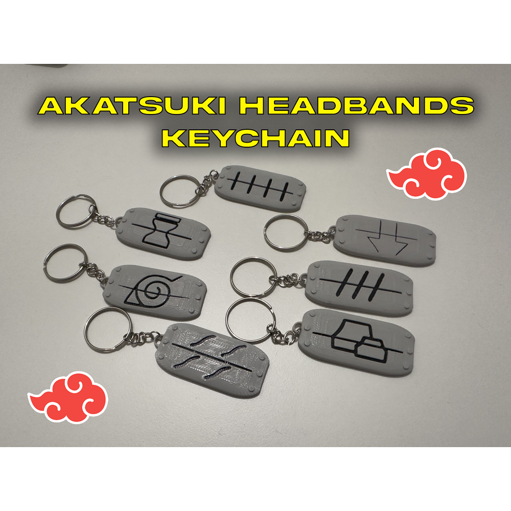 Akatsuki Headband Keychain – Gantungan Kunci Anime Naruto