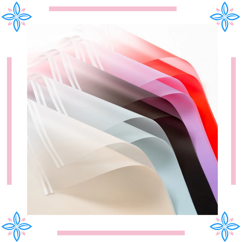 KB6044 Kertas Buket Cellophane Gradient / Kertas Buket Gradasi Flower Wrapping