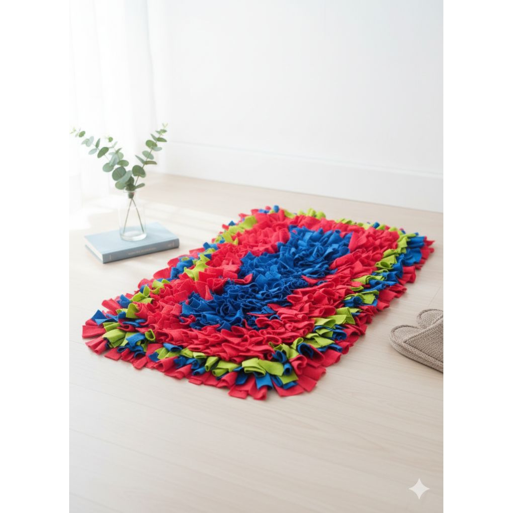 keset kain tebal bermotif menyerap air