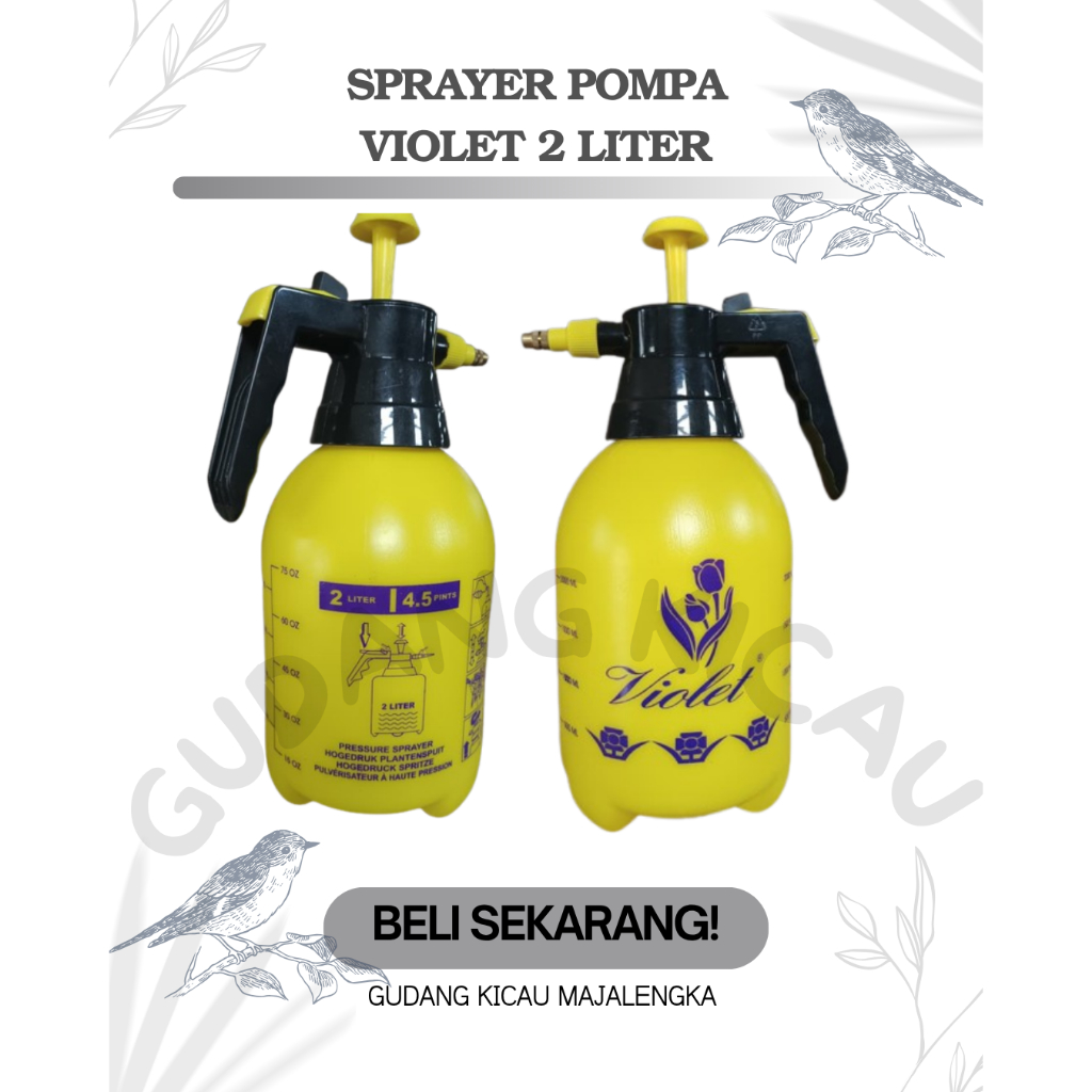 SPRAYER POMPA 2 LITER VIOLET 100% - WARNA RANDOM