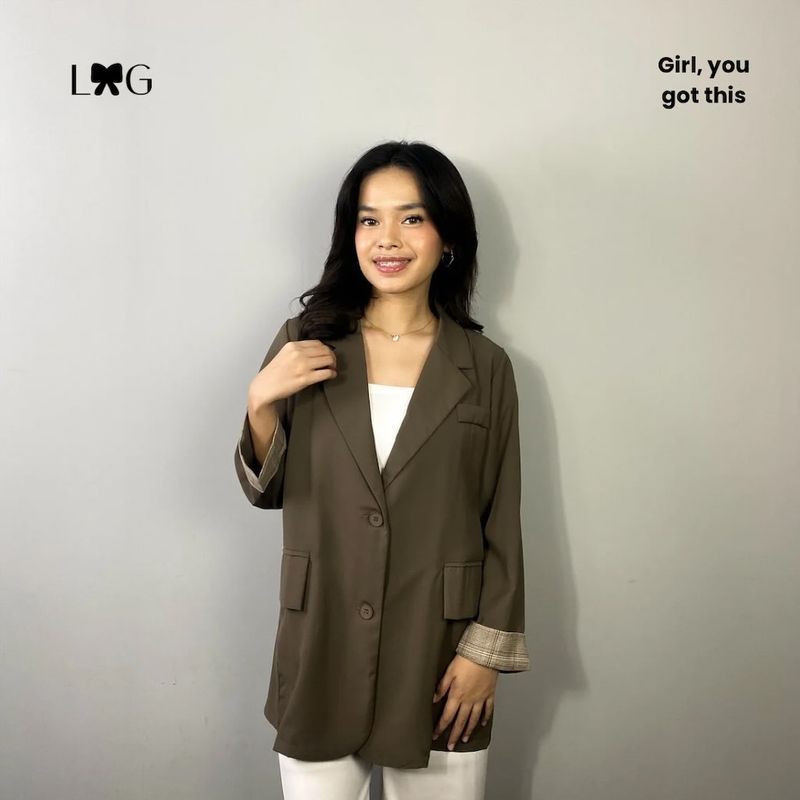 London Girl - Harmonie Atasan Wanita / Atasan Blazer Wanita Premium / Blazer Wanita