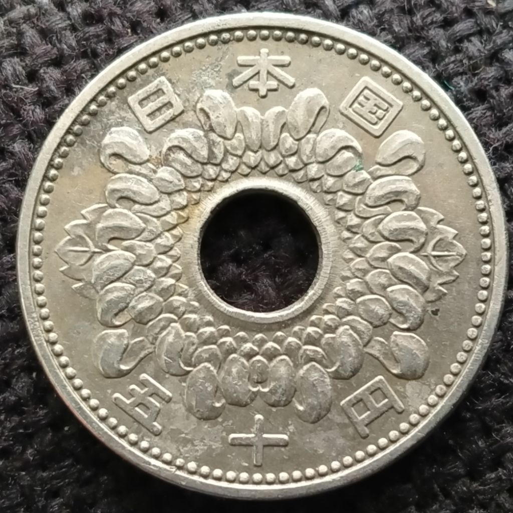 Koin Kuno Jepang 50 Yen Showa 1959-1966 (tahun acak)