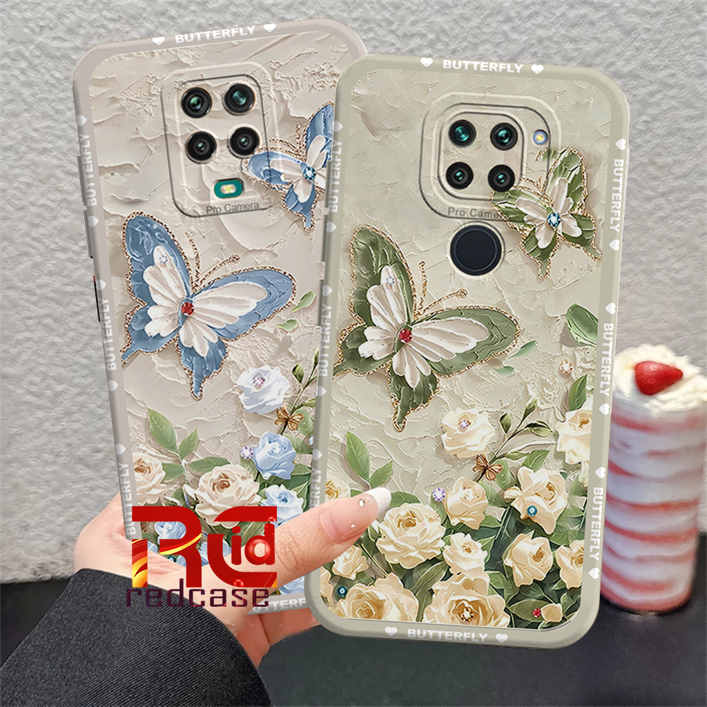Softcase Karakter Kupu Lucu - Redmi Note 9 / Note 9 Pro - Case Prokamera Lentur - Custom All Tipe