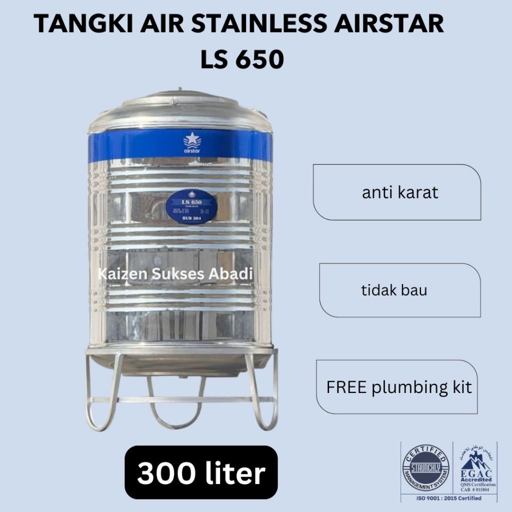 tandon tangki toren air atas rumah stainless stenlis steel vertikal merek airstar rstar r star Ls 65