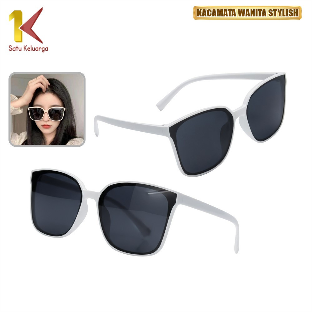 Satu Keluarga Kacamata Korean Design Retro Mata Kucing C656 Kacamata Hitam Wanita Korea / Kacamata A