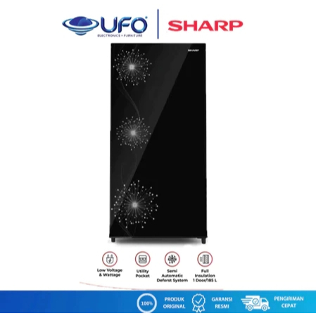 Sharp Kulkas 1 Pintu 185 Liter SJX197 WDW | Lemari Es | SJX197WDW