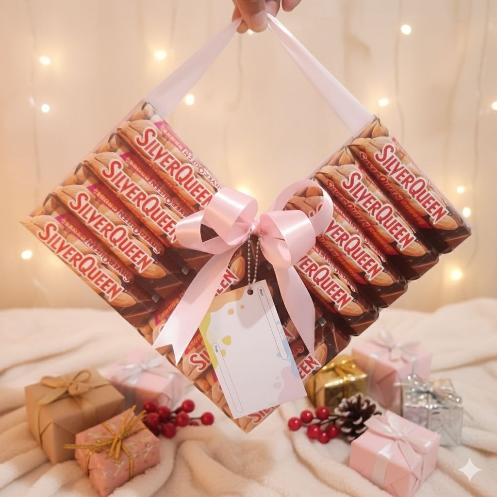 Cokelat Love Valentine Hampers Love Silverqueen Chunky Bar 12pcs