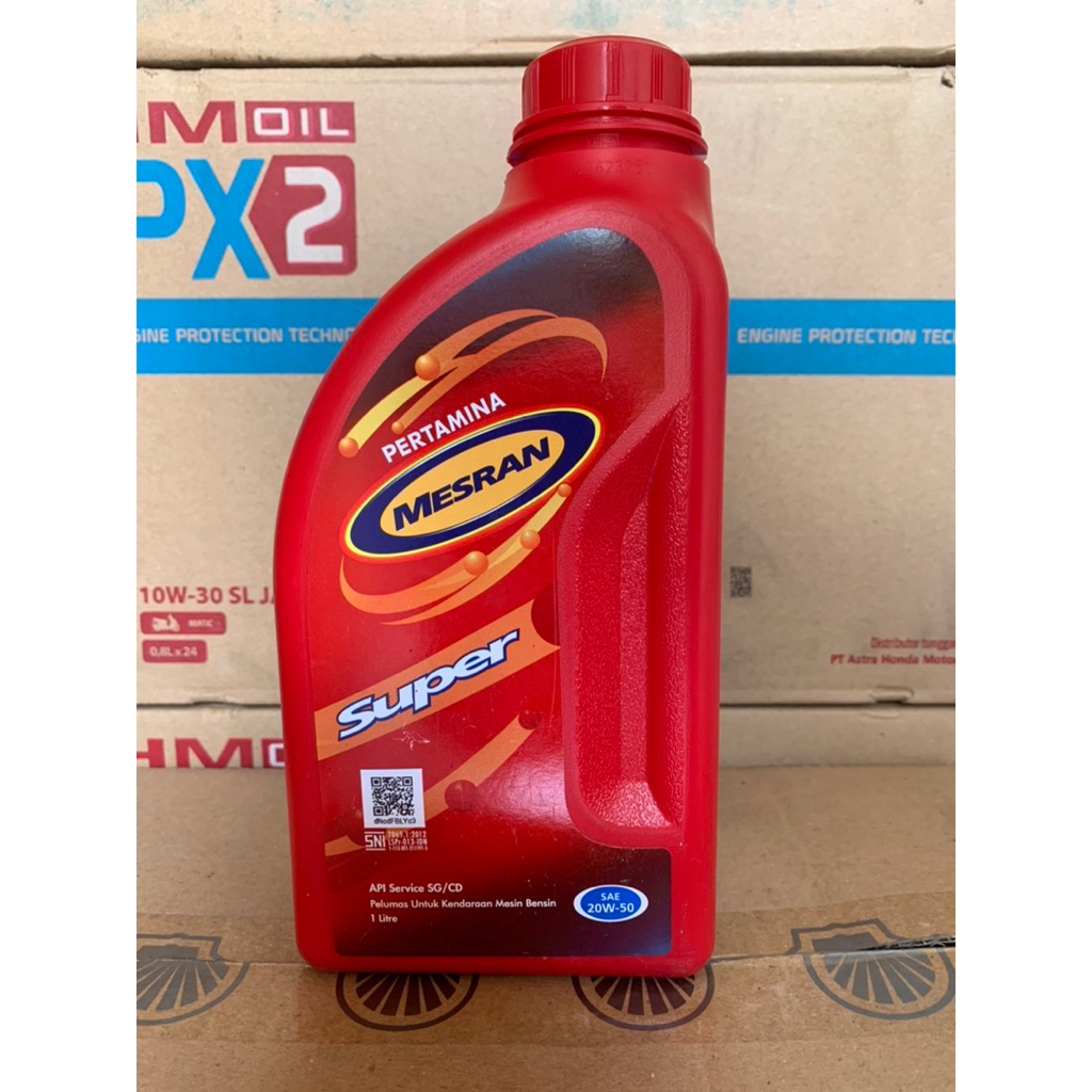 Oli Mesran super 4t SAE 20w-50 1 Liter Original Resmi
