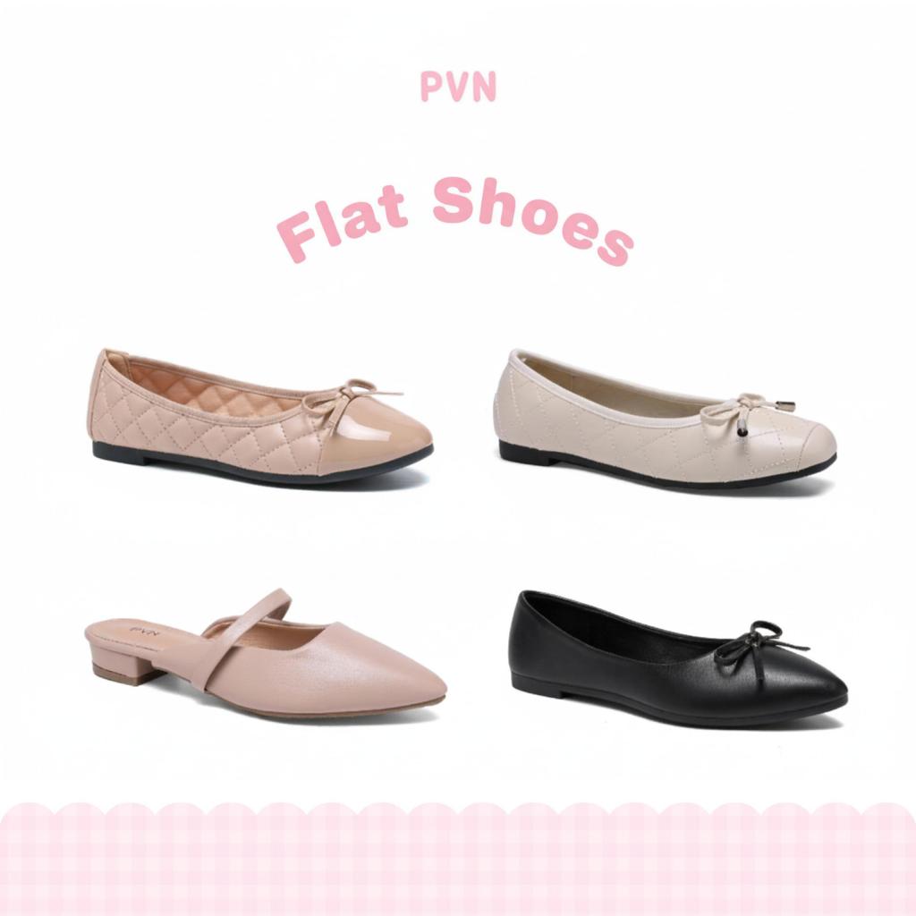 PVN Flat Shoes Collections Yena Hitam Wanita Balet Women Shoes 031