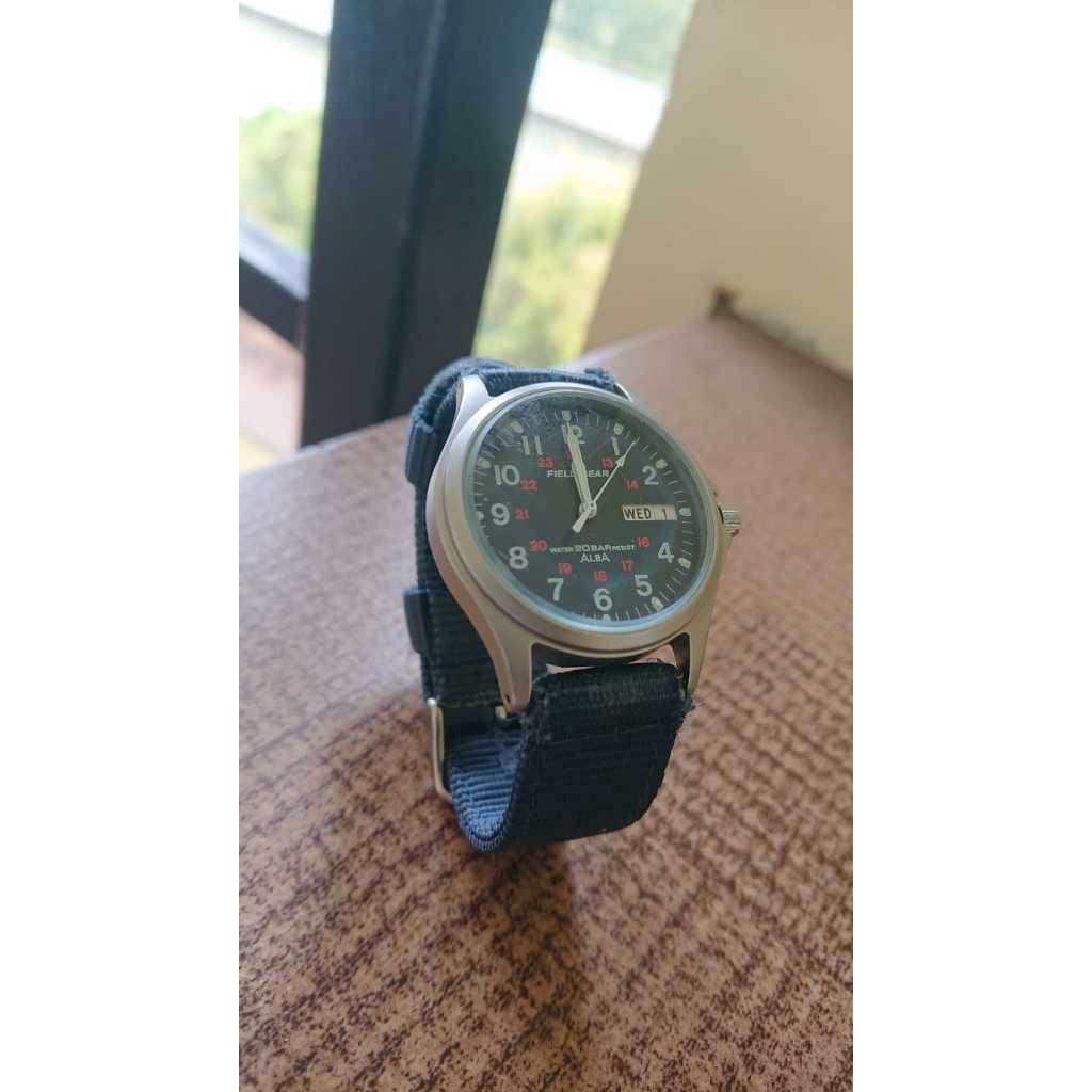 Jam tangan preloved Alba field Gear military watch
