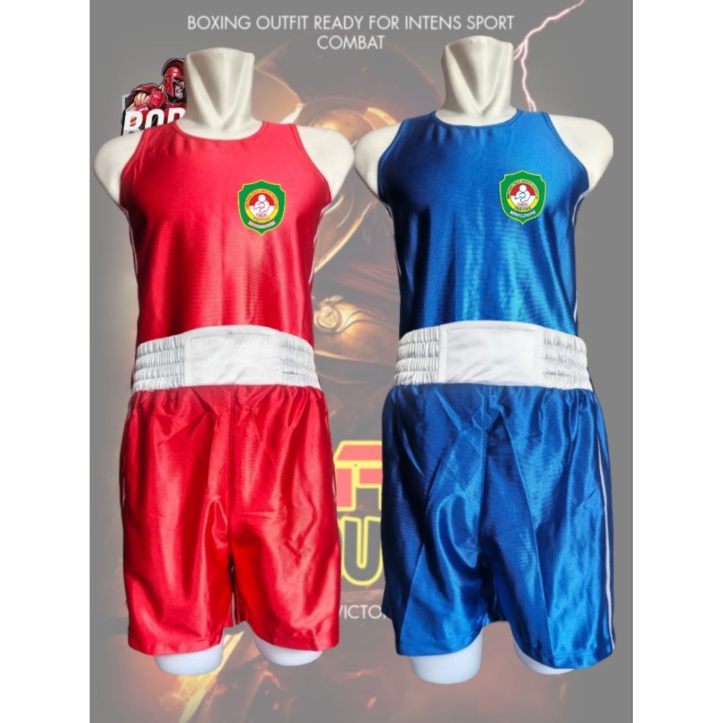 Baju Tanding Tinju Strip Dua / kaos Tinju / baju tinju/ kaos boxing / baju boxing