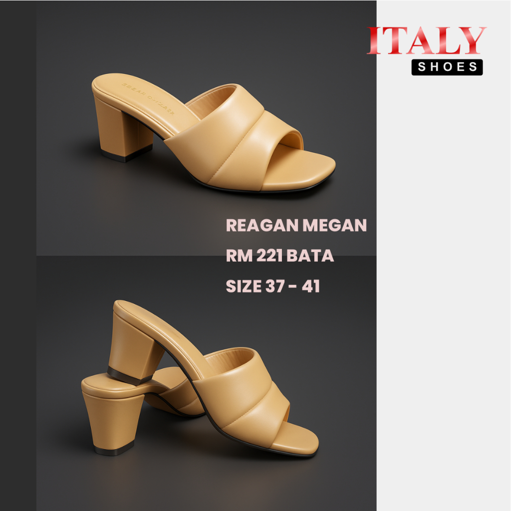 SANDAL WANITA HAK SEDANG MODERN REAGAN MEGAN RM 221 WARNA BATA