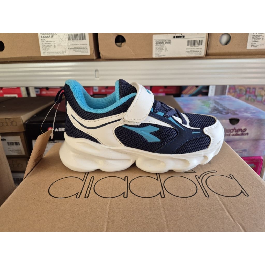 Diadora Natsuki Jr Navy Sepatu Sneakers Anak Laki-laki |Boys Kids Shoes Diadora Original