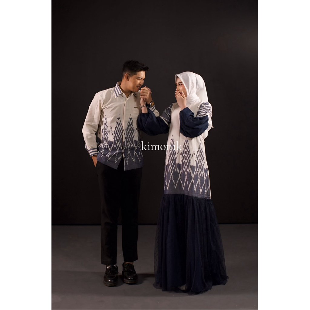 KIMONIK BAJU TENUN COUPLE RAYYA DRESS WHITE GRACIA