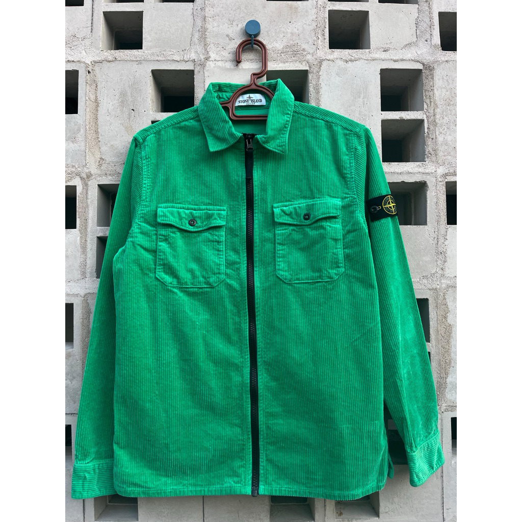 Overshirt Stone Island Junior Corduroy Green