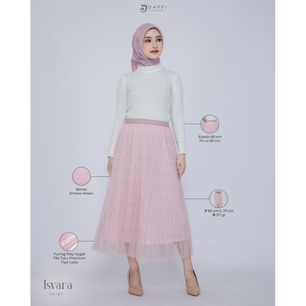 Rok Tutu Daffi Isvara Skirt Series rok wanita panjang muslimah ORI Daffi