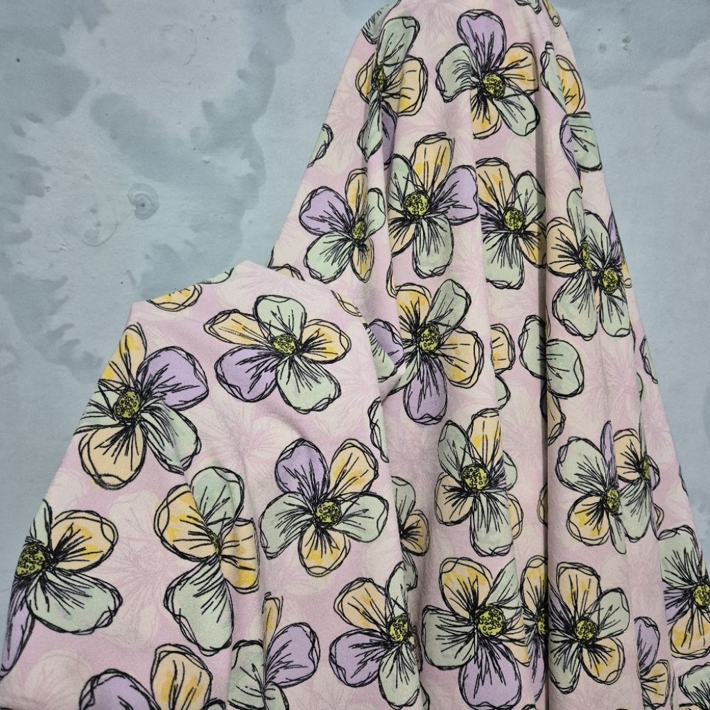 Kain Arabian Crepe Premium Motif - Kain Arabian Crepe Motif - Harga Tertera 0,5 Meter