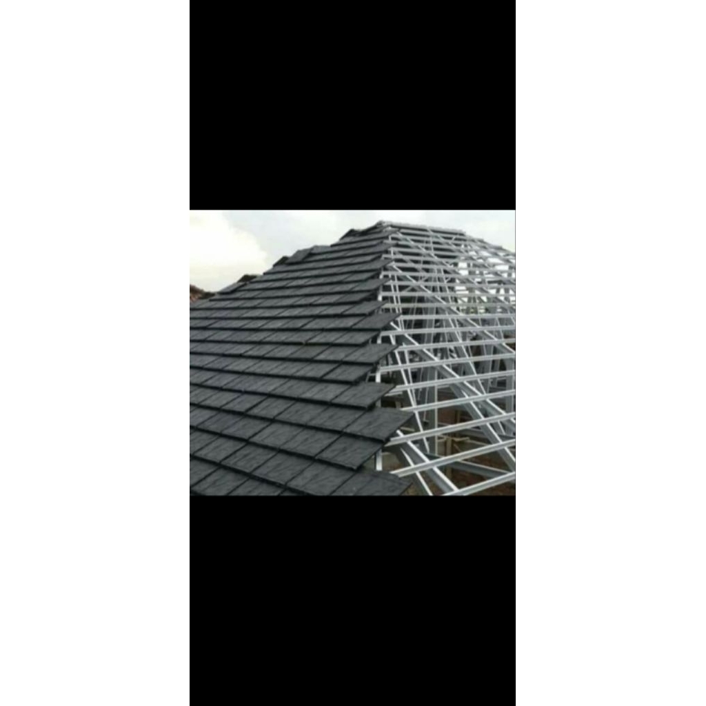 rangka baja ringan atap genteng beton flat