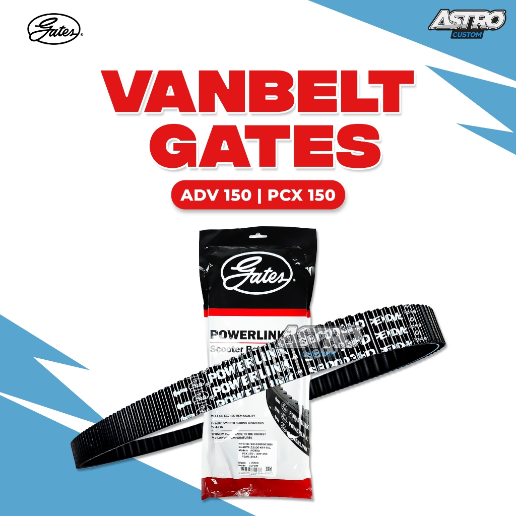 Vanbelt Racing PCX Vbelt ADV Vario 125 Vario 150 NMAX BeaT Fi Scoopy Fi Aerox LEXI Mio V-Belt Gates