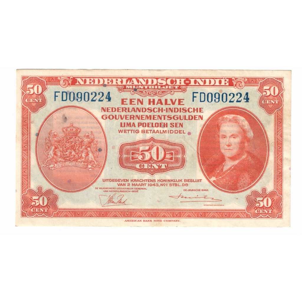 Uang Kuno 50 Cent Gulden NICA