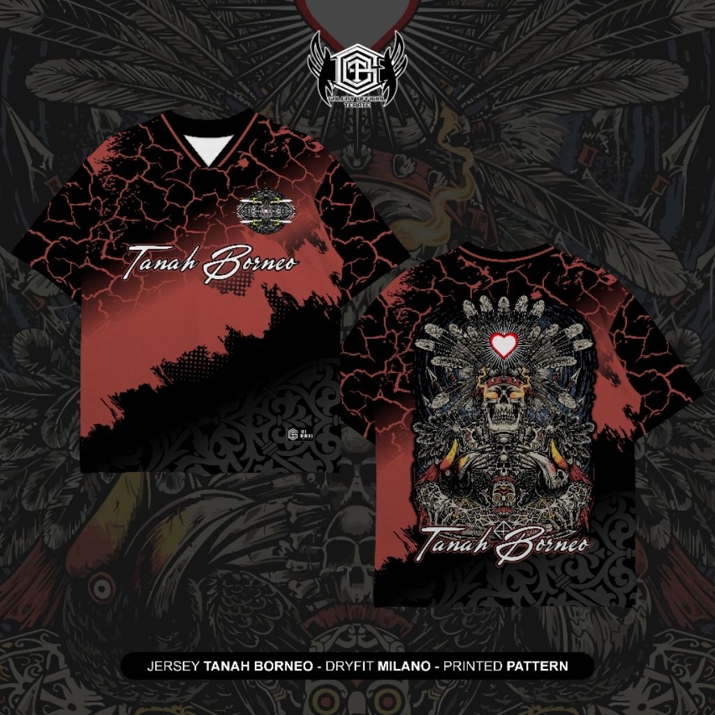 jersey psht motif tanah borneo