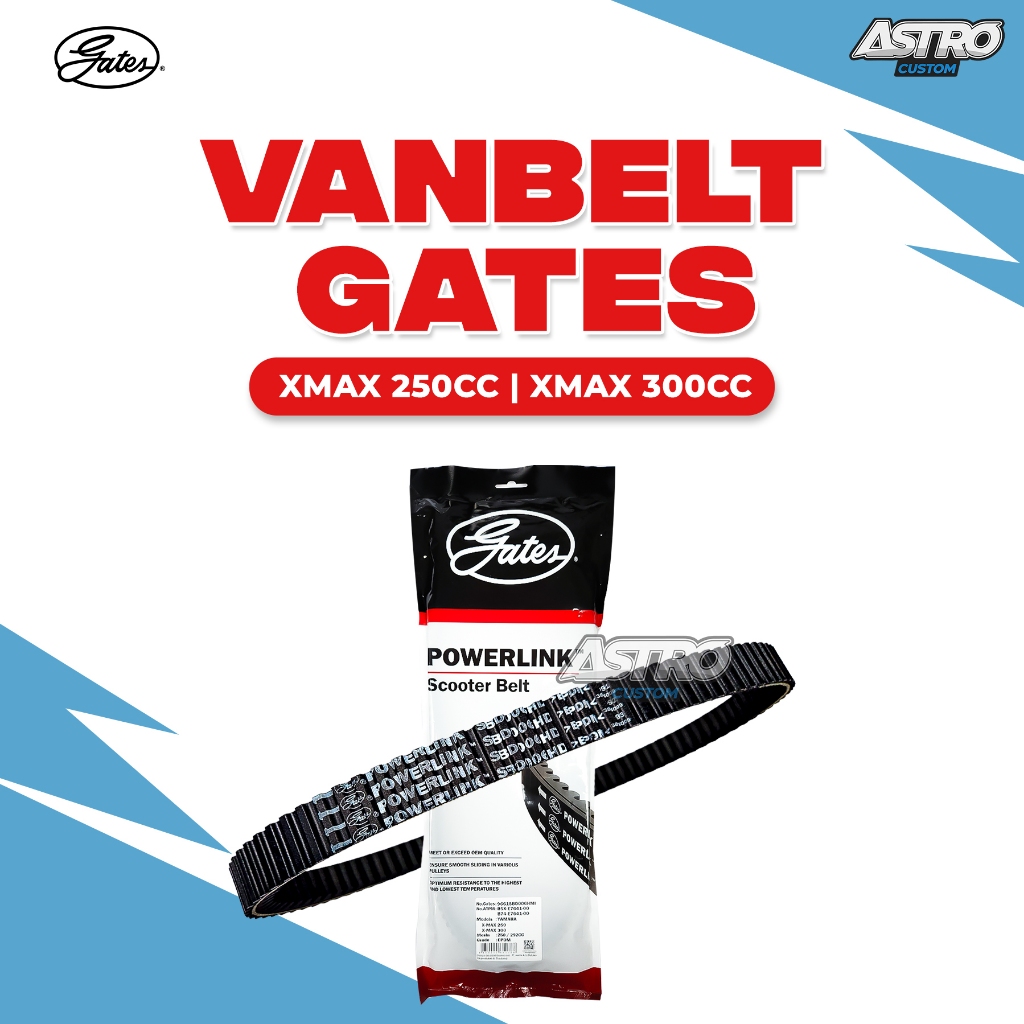 Vanbelt Racing XMAX 250 Vario PCX ADV Mio Nmax Aerox Lexi Beat Fi ESP Gates Powerlink Thailand Vbelt