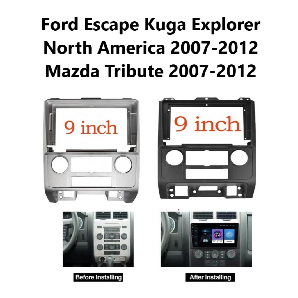 frame headunit android 7 inch / 9 inch ford escape -  mazda tribute 2007 - 2012