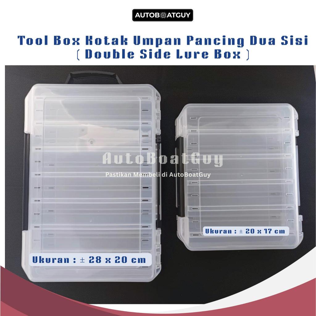 Tool Box Kotak Umpan Pancing Dua Sisi ( Double Side Lure Box ) Bening