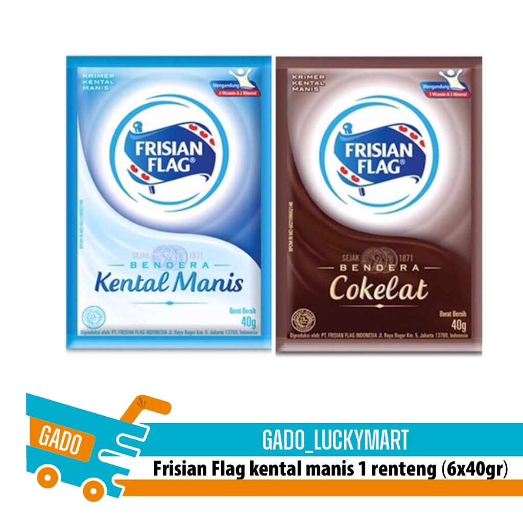 Frisian Flag bendera kental manis sachet 6x40g 1 renteng/ susu kental manis sachet renceng/skm sache