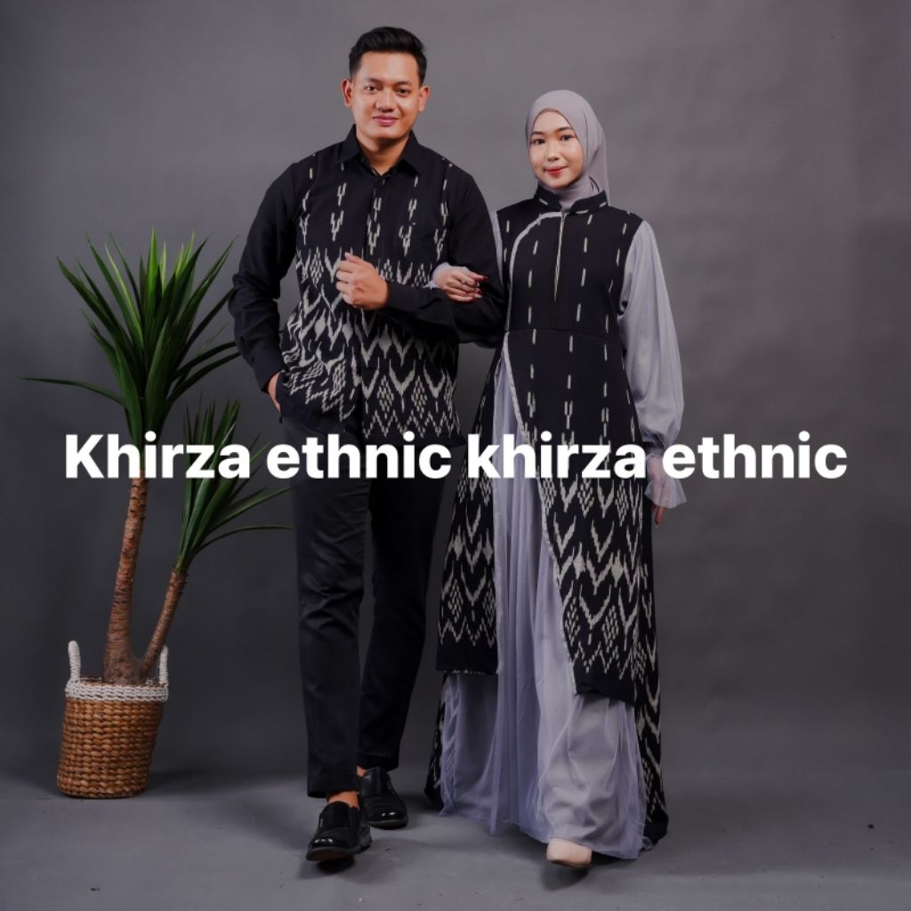 BAJU TENUN COUPLE LARISA BLACK - DRESS TENUN - BAJU TENUN - COUPLE TENUN - COUPLE KONDANGAN - BAJU T