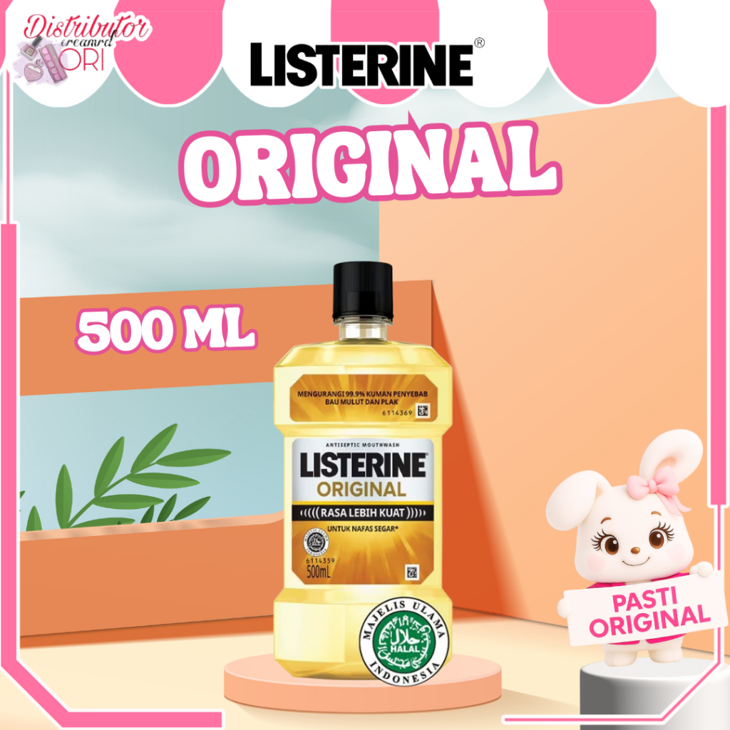 Listerine Original Mouthwash / Pembersih Mulut 500ml | Distributor Cream Ori