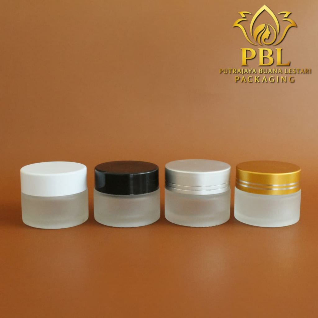 Pot Jar Kaca 15gr Frosted / Pot Cream 15gram Kaca / Pot Kemasan Kosmetik