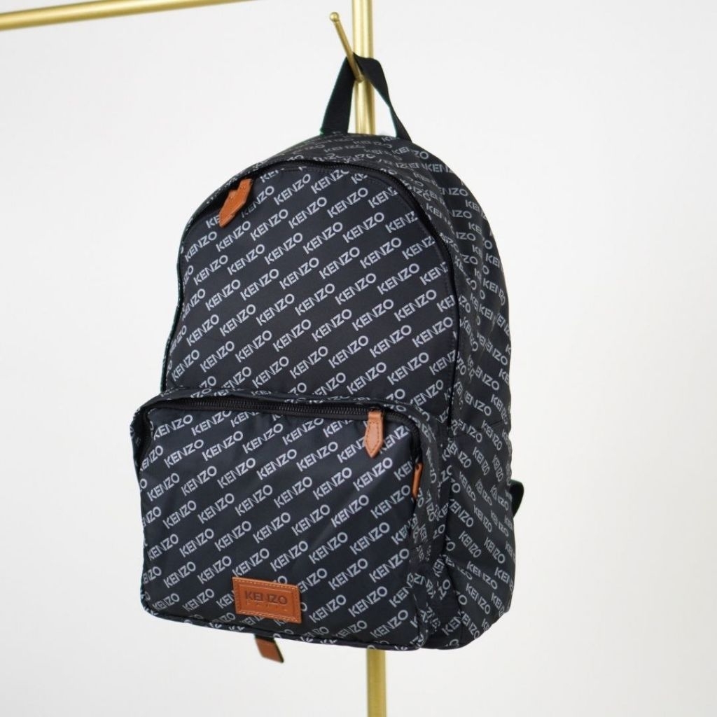 KENZO Sport Monogram Backpack Bag Black