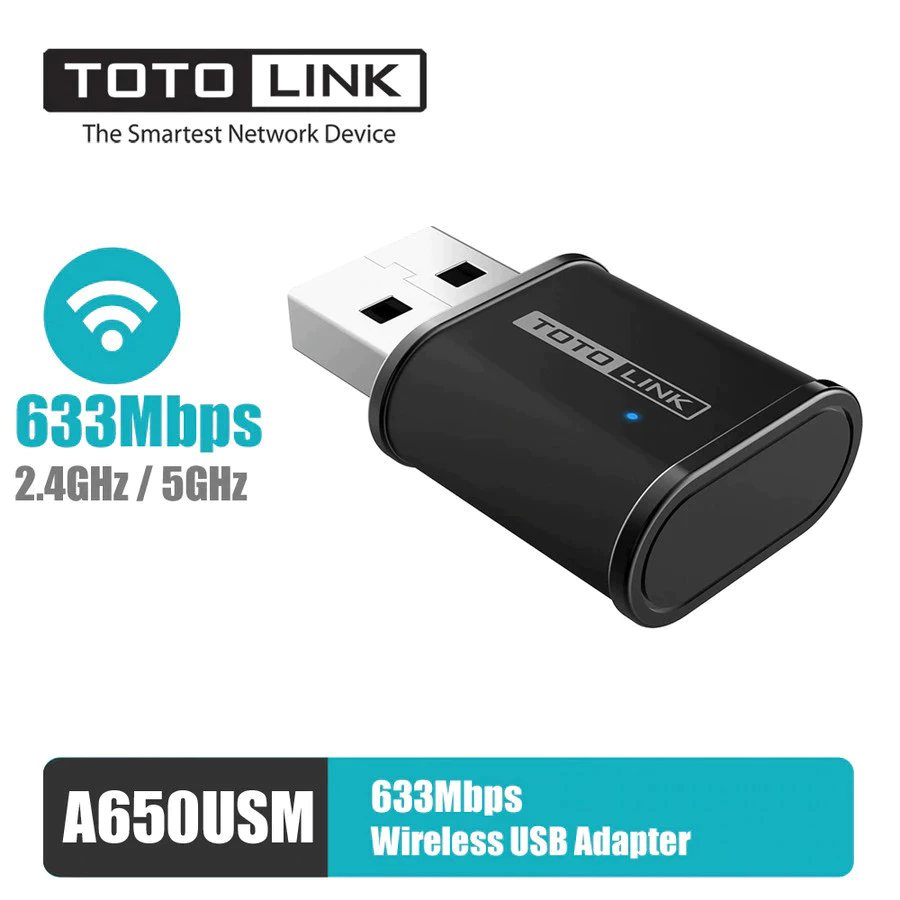 Totolink AC650USM Wireless Dual Band USB Adaptor USB Wifii