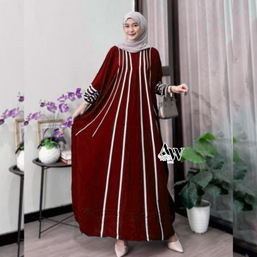 Kaftan Loly Jumbo Rayon Batik Harga Murah Kaftan Panjang Wanita Nyaman