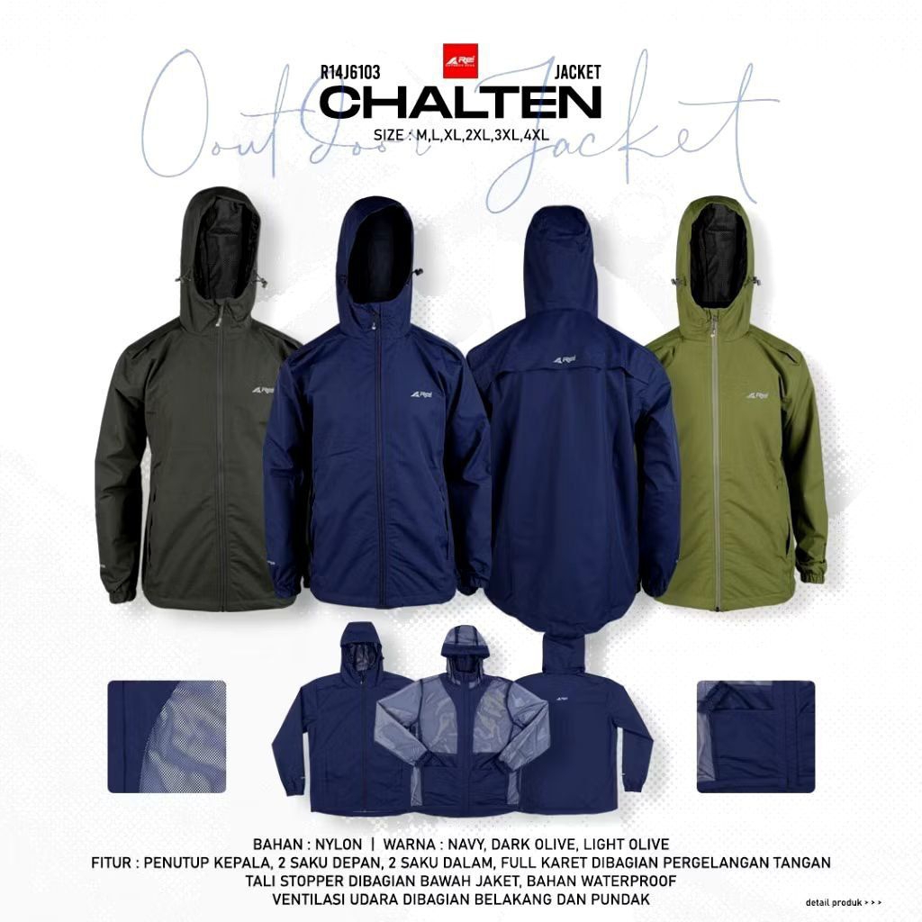 Jaket Gunung Pria Wanita CHALTEN AREI OUTDOORGEAR - JAKET HIKING REI CHALTEN - JAKET MENDAKI GUNUNG 