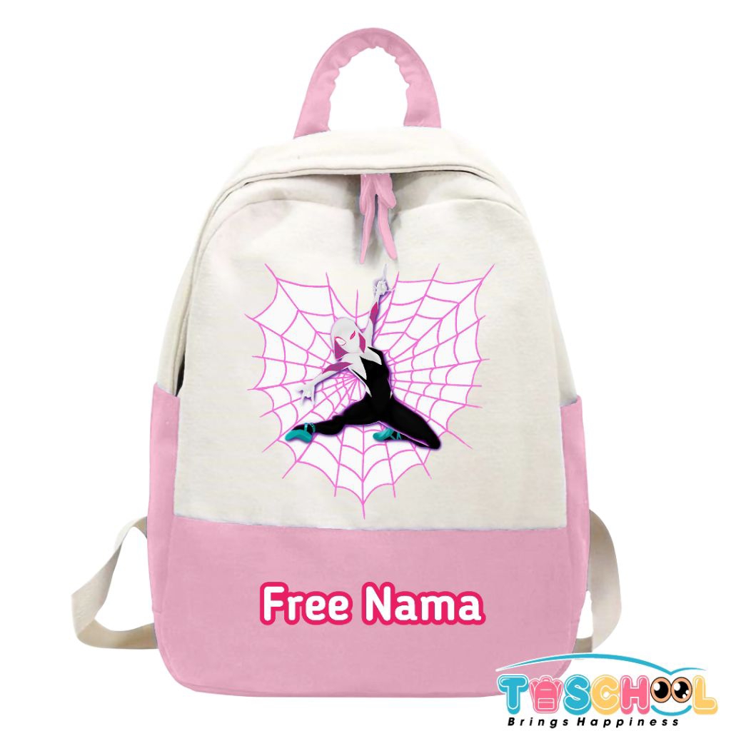 TAS RANSEL ANAK GWEN SPIDERMAN ACROSS THE SPIDER VERSE FREE NAMA