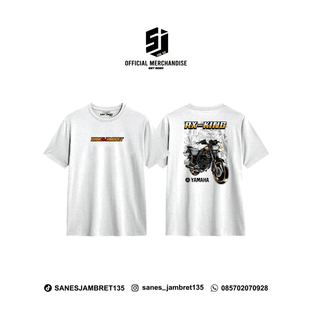 kaos rx king sanes jambret pertama putih