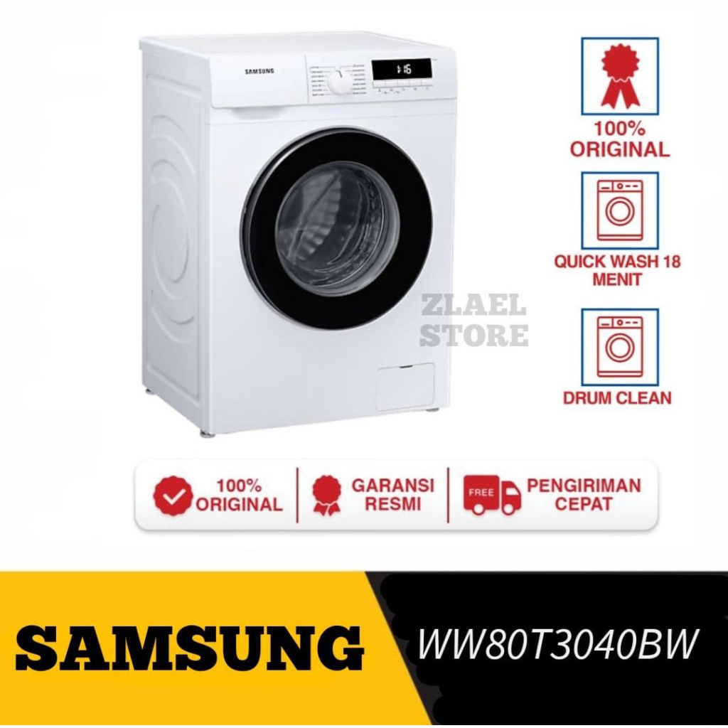 Mesin Cuci Front Loading 8 Kg SAMSUNG WW80T3040BW mesin cuci Samsung WW80T3040 BWSE Mesin cuci 8kg I