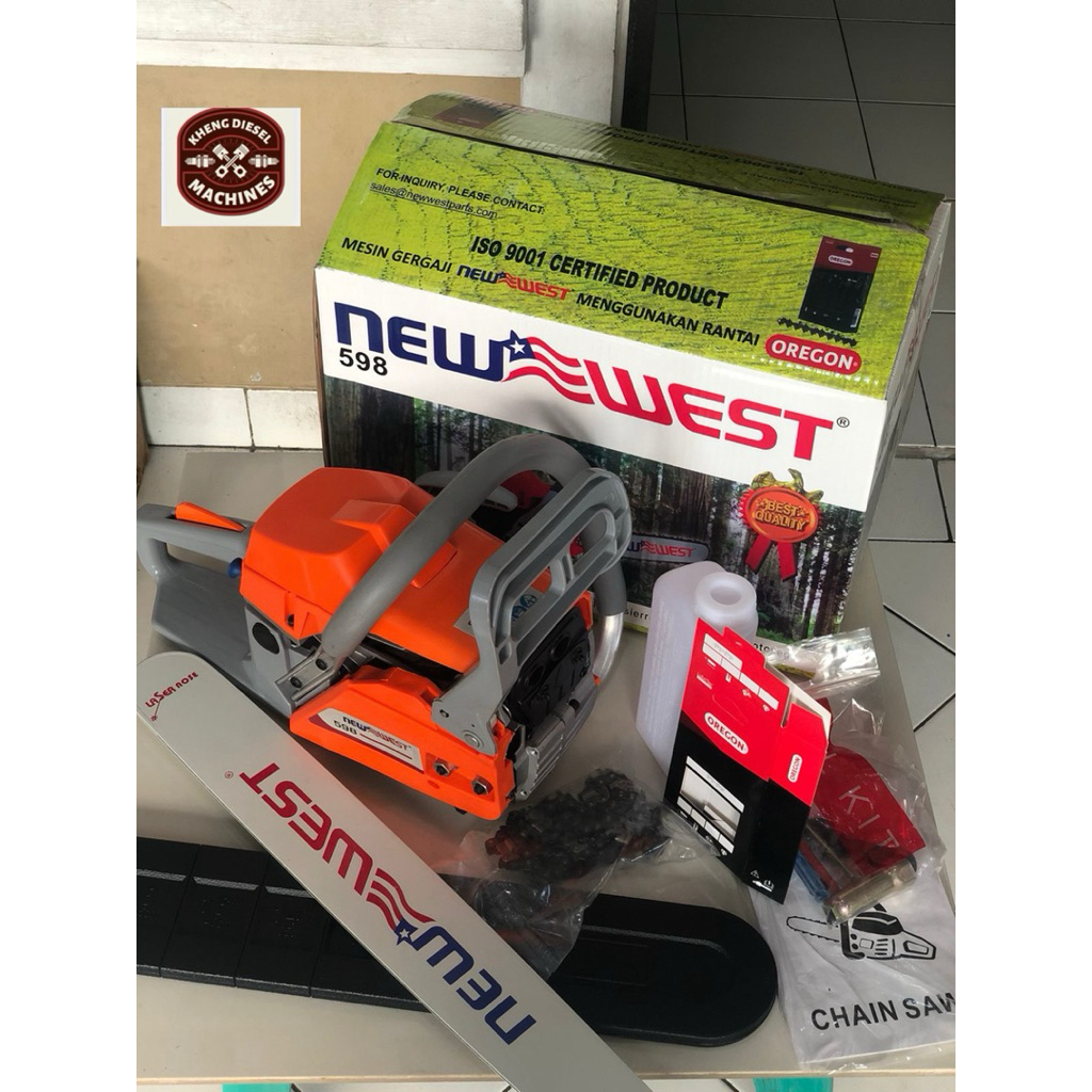 MURAH MESIN POTONG KAYU NEW WEST 598 22” CHAINSAW/SENSO ORIGINAL
