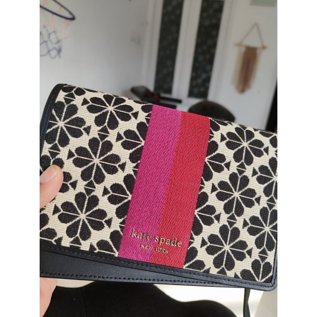 preloved kate spade jacquard strip merah sling bang